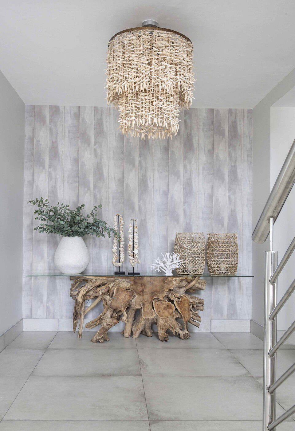 Contemporary Hallway Design in Beach House