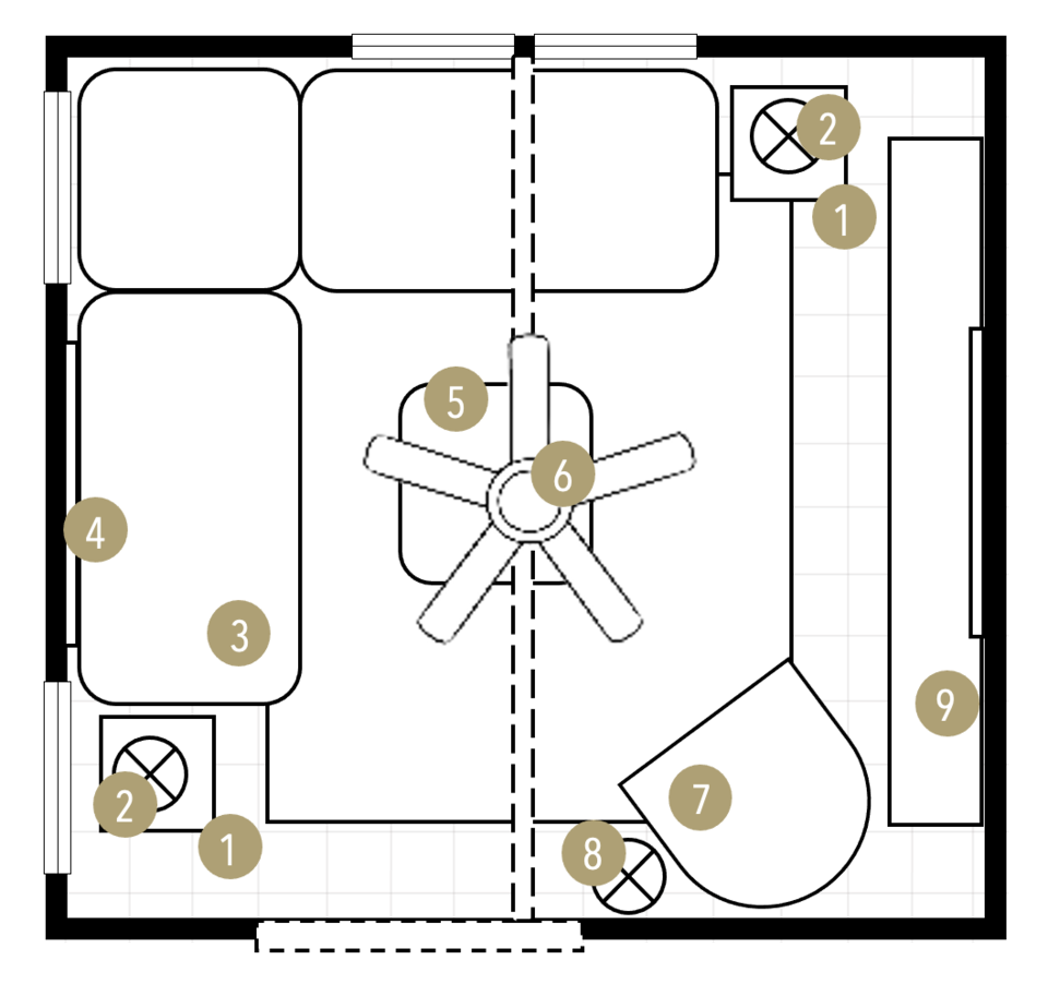 Online Designer Living Room Floorplan