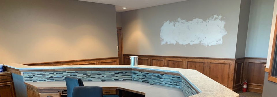 Classy Contemporary Law Firm Reception Design- Before Photo