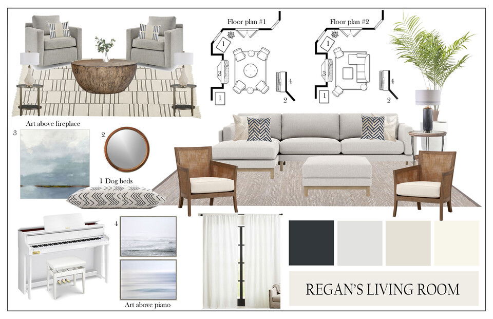 Modern Beach Style Living Room  Casey H. Moodboard 2 thumb