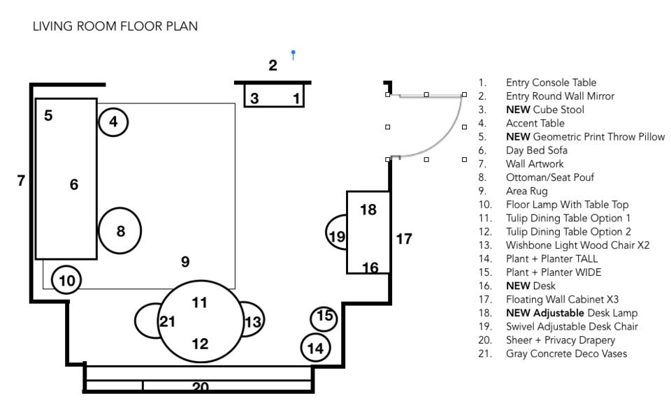 Online Designer Living Room Floorplan