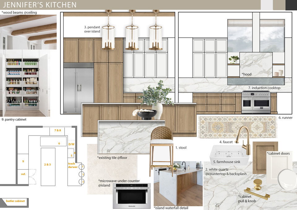 Modern Luxury Kitchen & Home Office Remodel  Jessica S. Moodboard 2 thumb