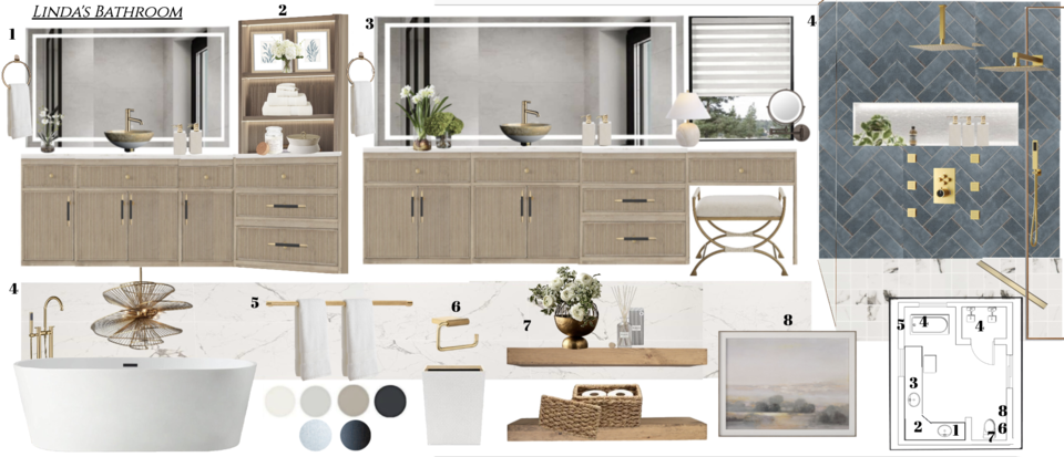 Luxurious Modern Spa-Inspired Bathroom Design Kamila A. Moodboard 2 thumb