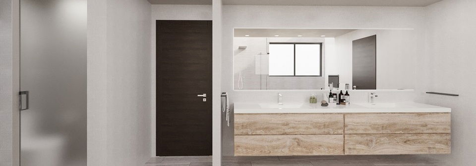 Sleek High End Bathroom Interior Design- After Rendering