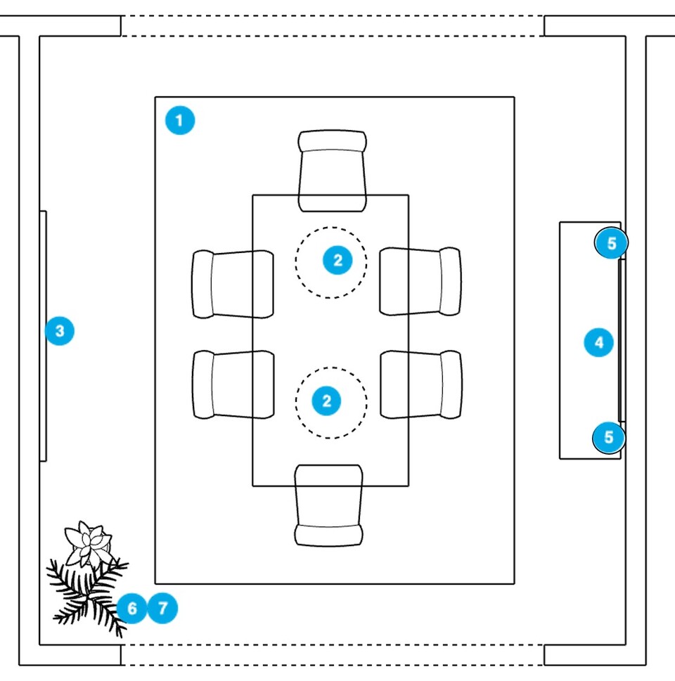 Plan de Comedor de Diseñador en Línea