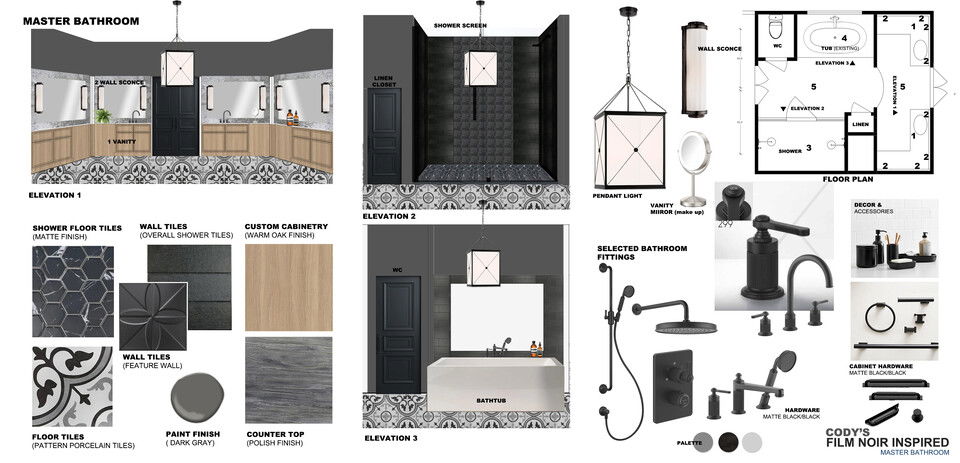 Moody Master Bathroom Remodel Ibrahim H. Moodboard 1 thumb