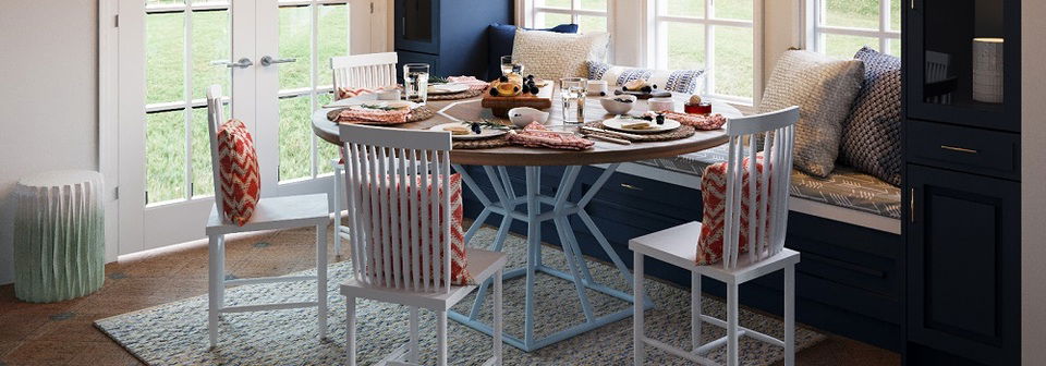 Transitional Style Breakfast Kitchen Nook