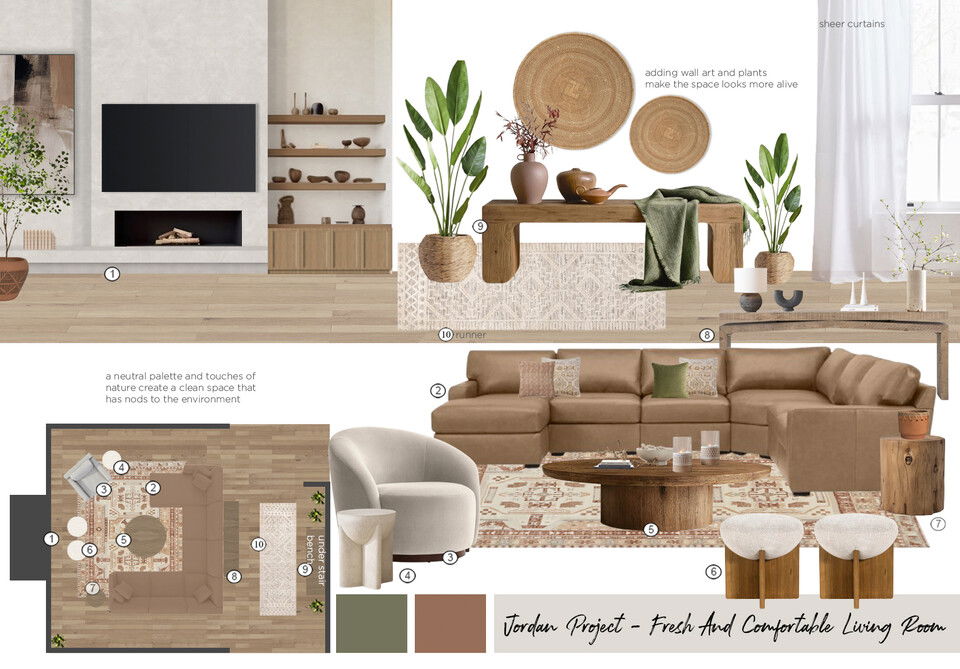 Modern Fresh & Comfortable Nature-Inspired Home Maya M. Moodboard 1 thumb