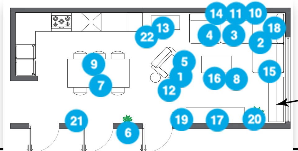 Plano de Sala-Comedor del Diseñador en Línea