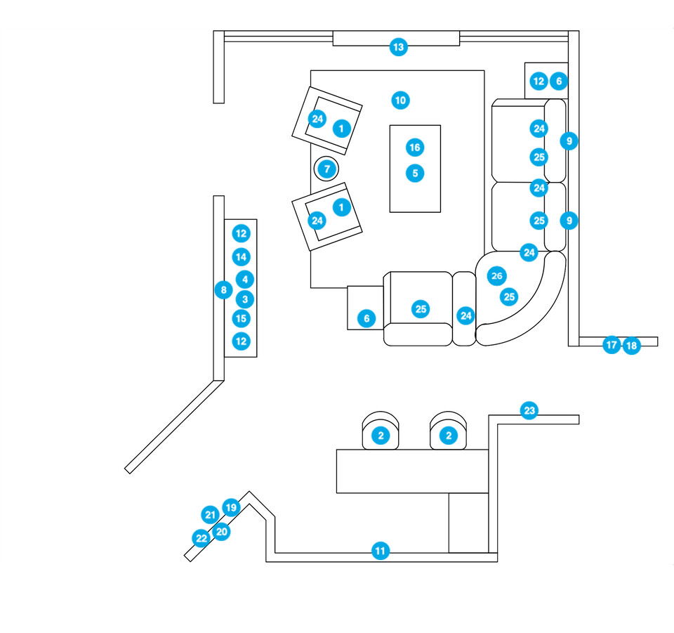 Online Designer Living Room Floorplan