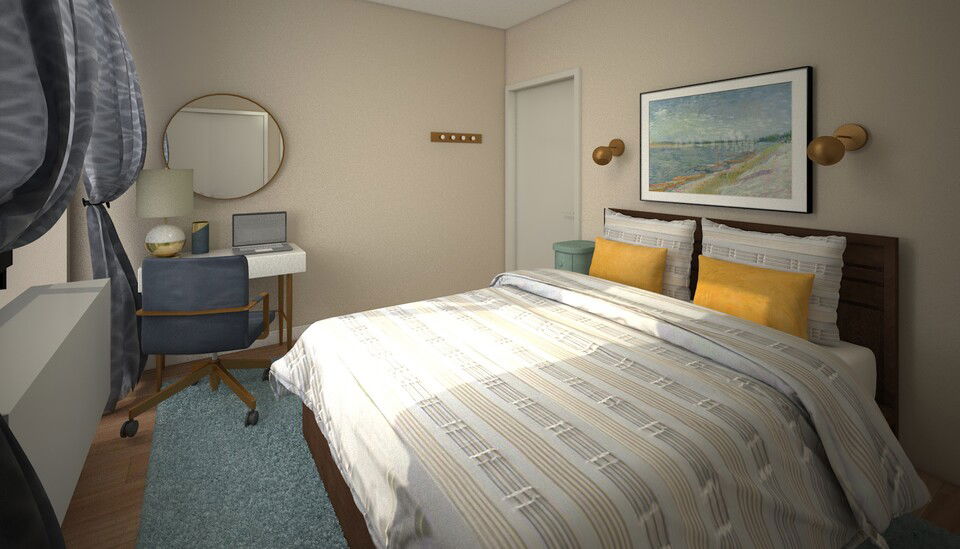 Online Designer Bedroom 3D Model 2