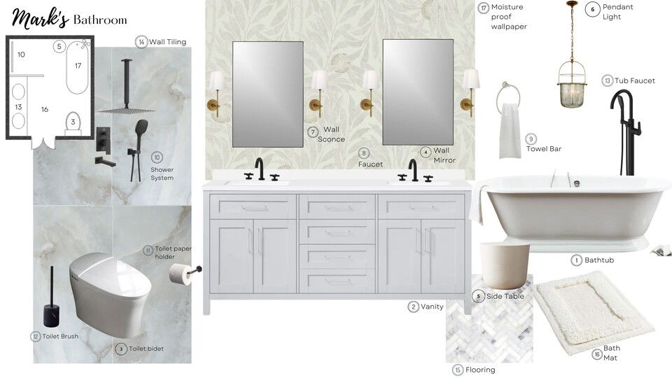 Modern Farmhouse Bathroom Nora B. Moodboard 1 thumb