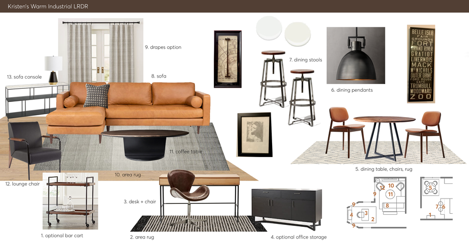 Modern Rustic Living Room & Patio Design Jessica S. Moodboard 2 thumb