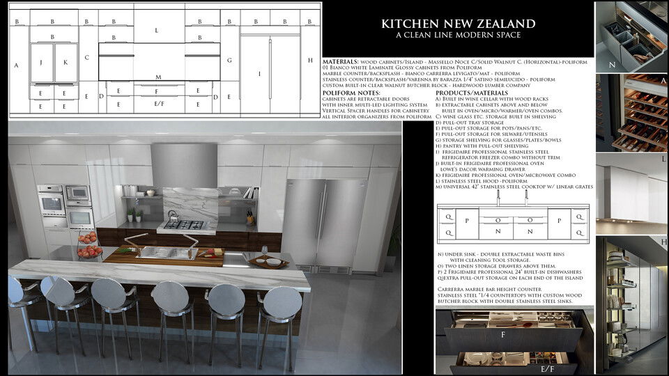 Marks Contemporary/Minimalistic Kitchen Design Rachel H. Moodboard 1 thumb