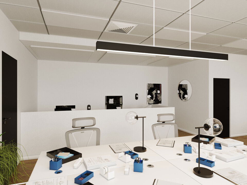 Bright Modern Open Space Office Interior Design