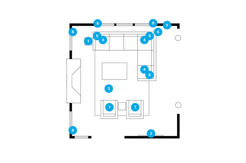 Online Designer Living Room Floorplan