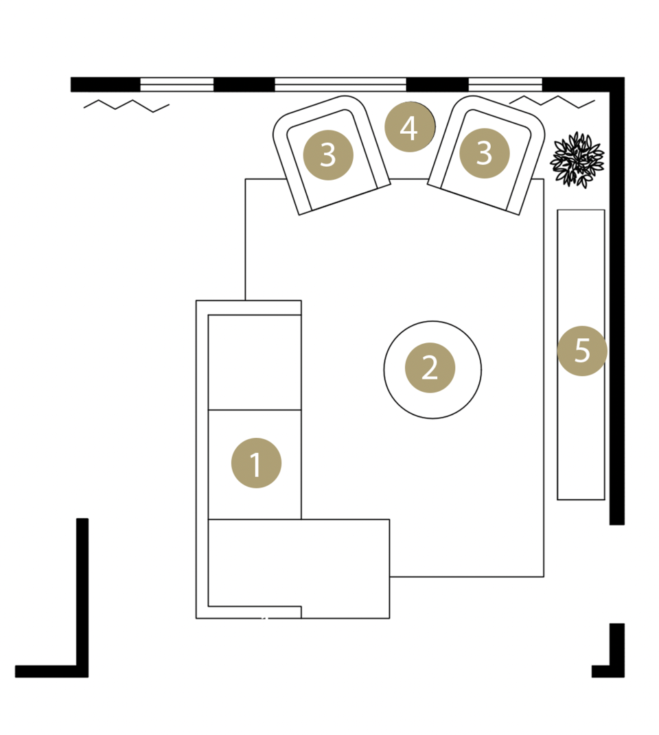Online Designer Living Room Floorplan