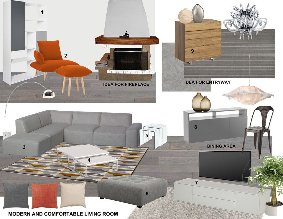 Transformación de Hogar Contemporáneo Cálido Laura A. Tablero de inspiración 1 thumb