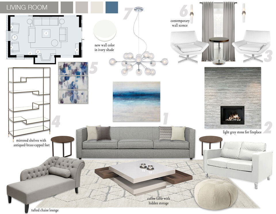 Neils Modern White Living Room Design Picharat A.  Moodboard 3 thumb