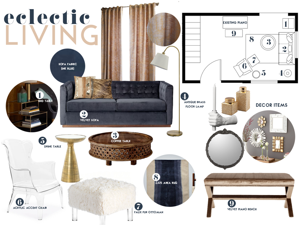 Eclectic/Modern Living Room Taron H. Moodboard 2 thumb