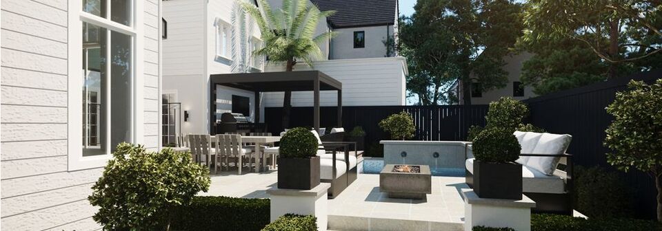 Modern Pergola Patio Renovation by interior designers in New Orleans, Louisiana