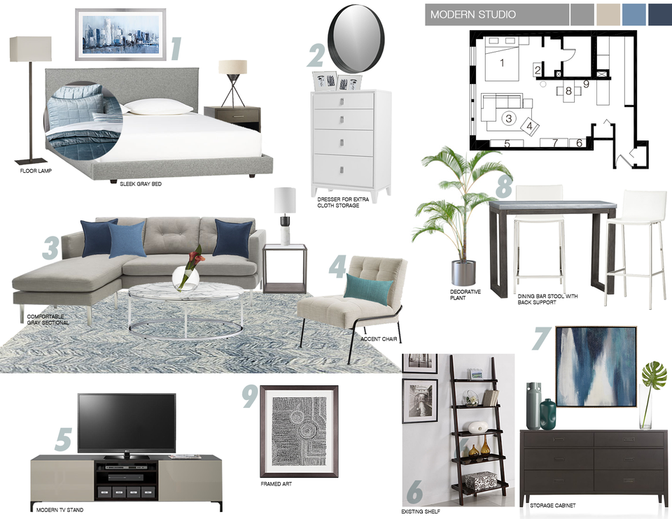 Stylish living room Picharat A.  Moodboard 2 thumb