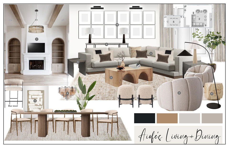 Chic & Cozy Living & Dining Room Design Casey H. Moodboard 2 thumb
