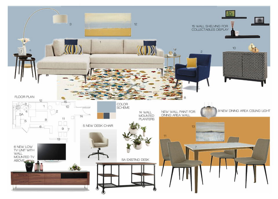 Diseño de sala moderna, comedor y dormitorio Pragati N Tablero de ideas 2 miniatura