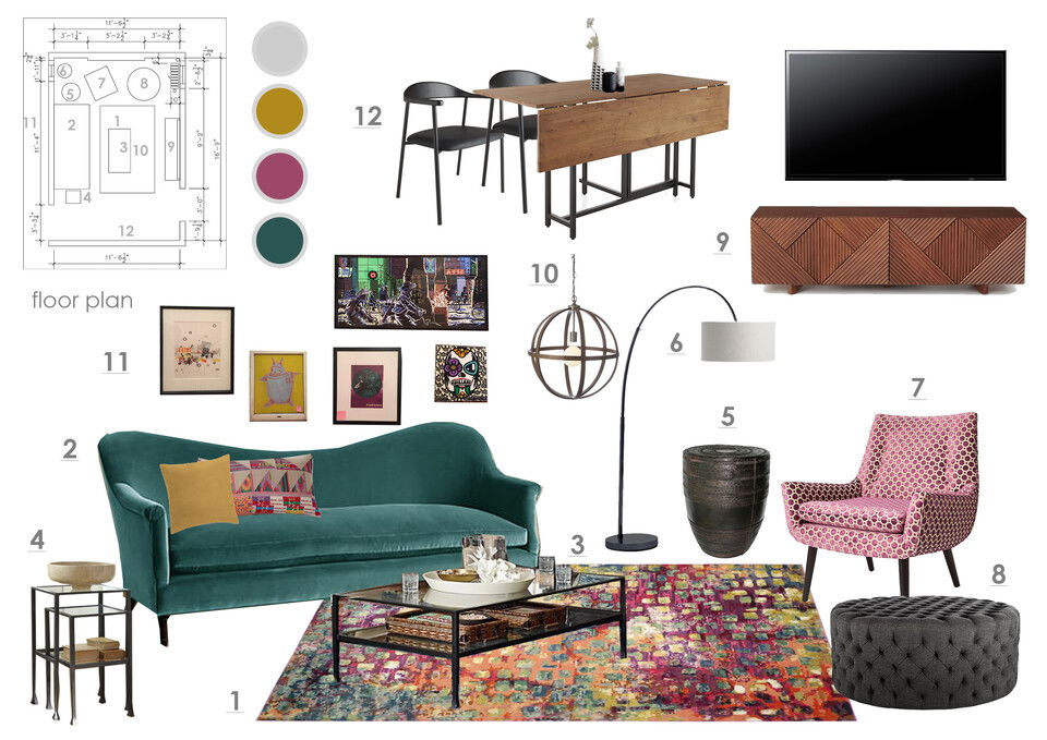 Jos Eclectic Living Room Anna T Moodboard 2 thumb