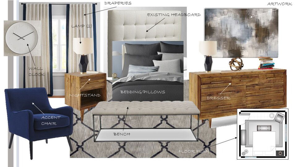 Modern and Sleek Bedroom Danielle A. Moodboard 2 thumb