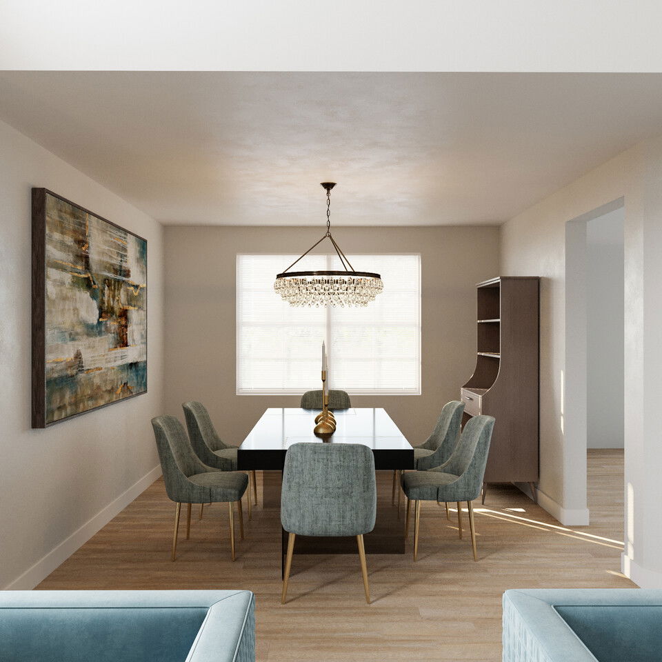 Online Designer Combined Living/Dining 3D Model 5