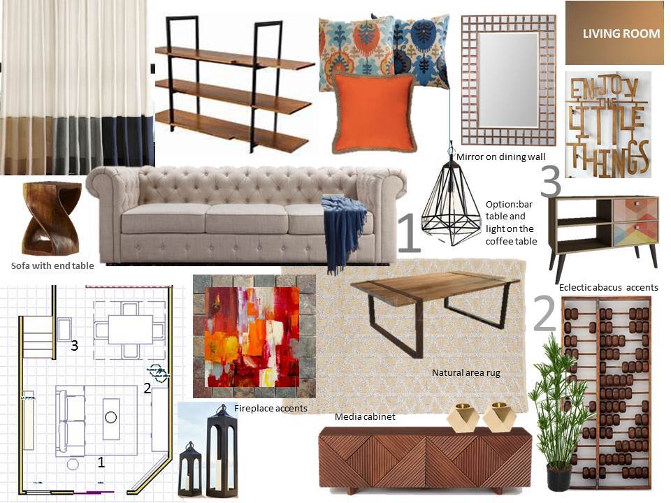 Averys Modern, Rustic Living Room Riddhi M. Moodboard 2 thumb