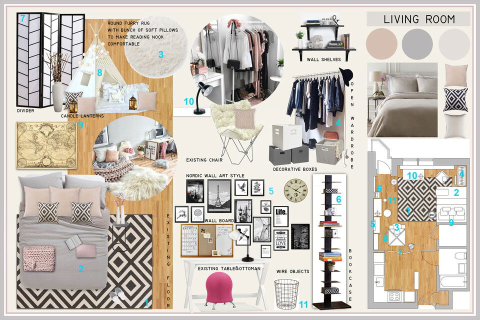 Contemporary Student Space Transformation Rajna S. Moodboard 1 thumb