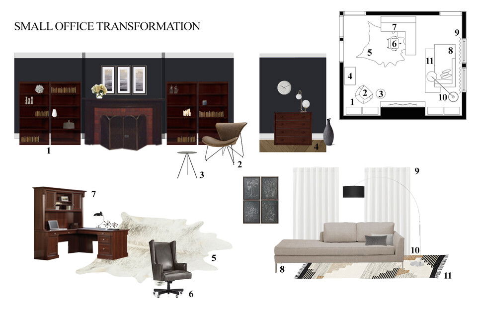 Modern Elegant Home Office Lola C. Moodboard 1 thumb