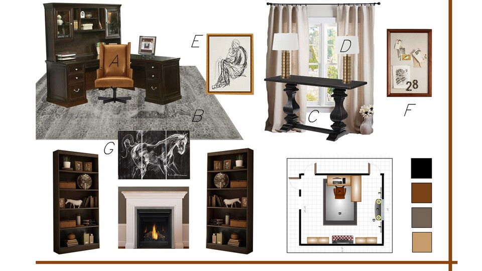 Modern Elegant Home Office Danielle A. Moodboard 2 thumb