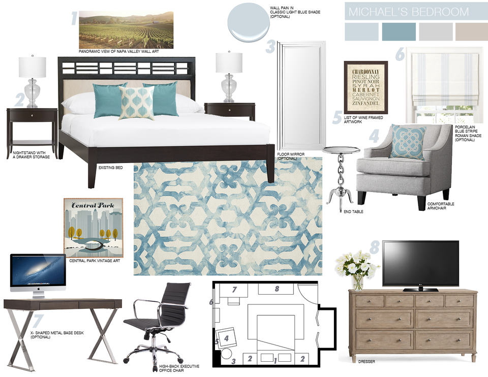 Calming Transitional Bedroom Picharat A.  Moodboard 2 thumb