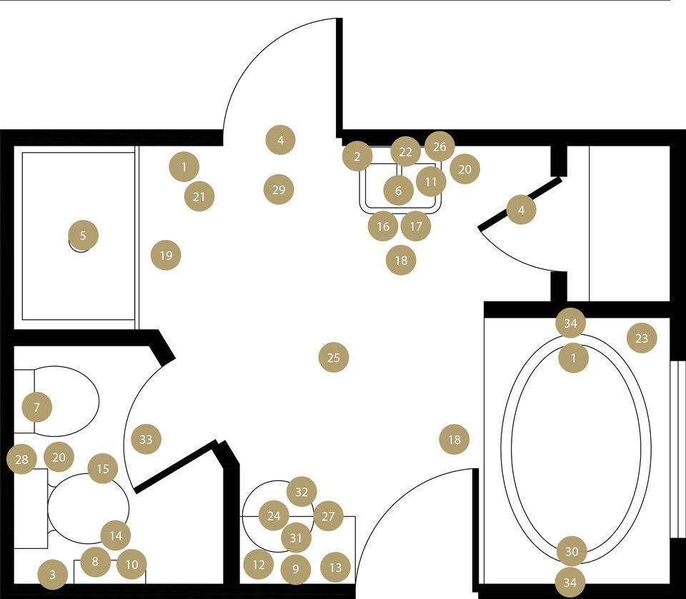 Online Designer Bathroom Floorplan