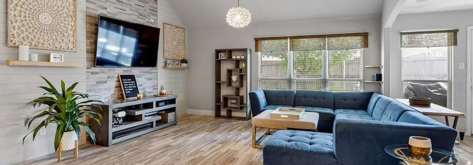 Eclectic Bedroom and Living/Dining Room Renovation- Before Photo