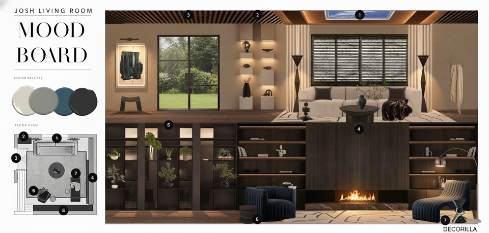 Elegant Modern Contemporary Living Room Remodel Erika F. Moodboard 1 thumb