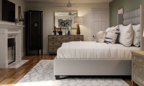 Clean Transitional Master Bedroom