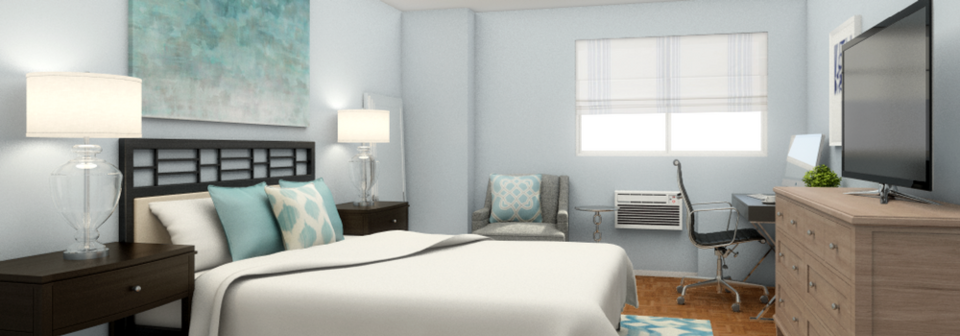 Dormitorio Transicional Calmante - Renderizado Después