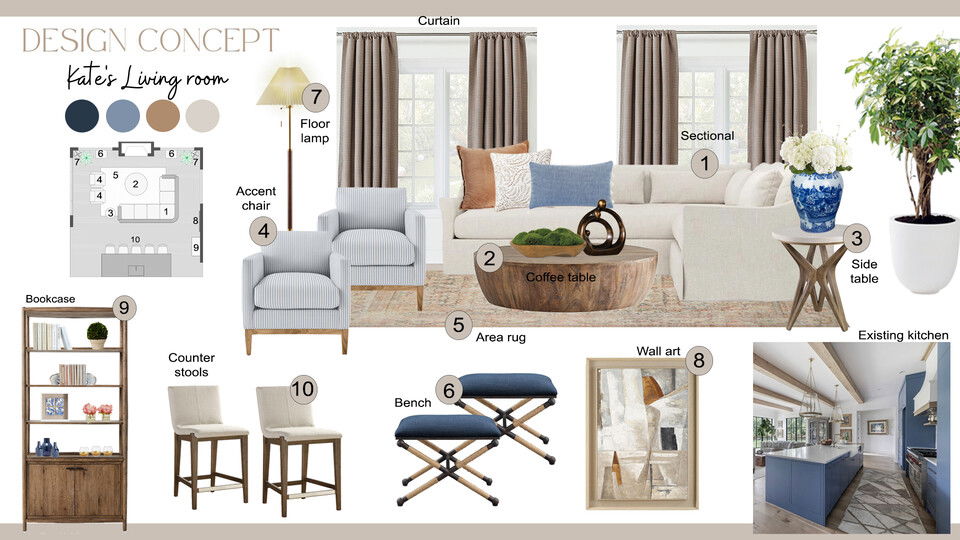 Sophisticated Living Room & Bedroom Remodel Liana S. Moodboard 1 thumb