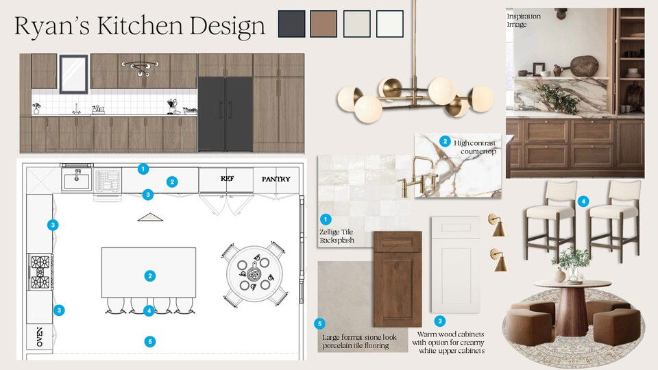 Elegant & Functional Transitional Kitchen Design Jessica Z. Moodboard 1 thumb