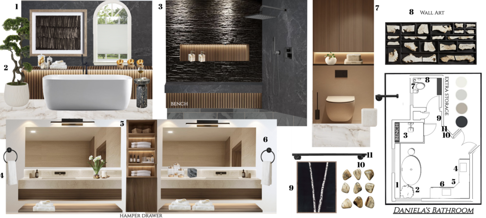Modern Chic Bedroom & Bathroom Design Kamila A. Moodboard 2 thumb