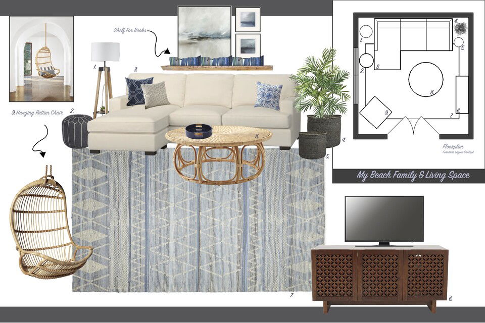 White Coastal Small Living Room Stephanie S. Moodboard 2 thumb