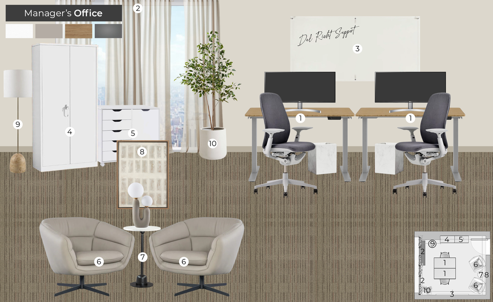 Modern & Sleek Office Spaces Remodel Carine C. Moodboard 1 thumb