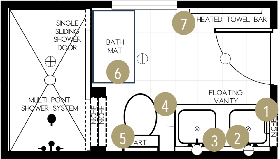 Online Designer Bathroom Floorplan