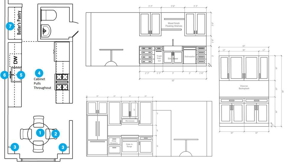 Online Designer Kitchen Floorplan