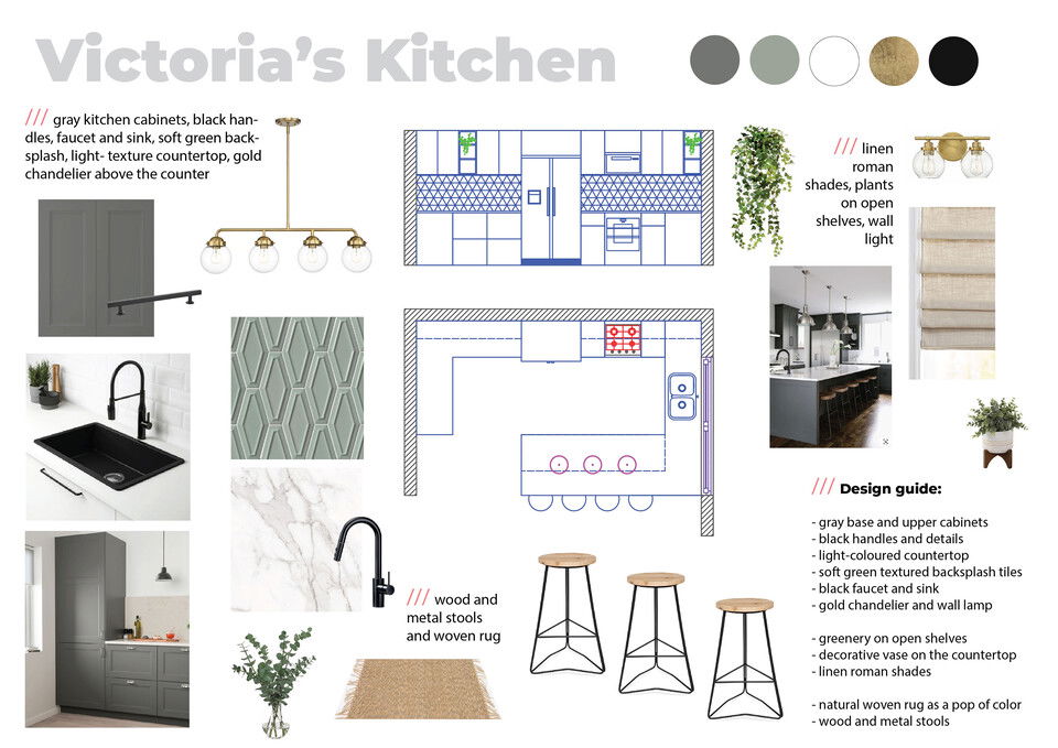 Remodelación de cocina transicional con techo abovedado Janja R. Tablero de inspiración 1