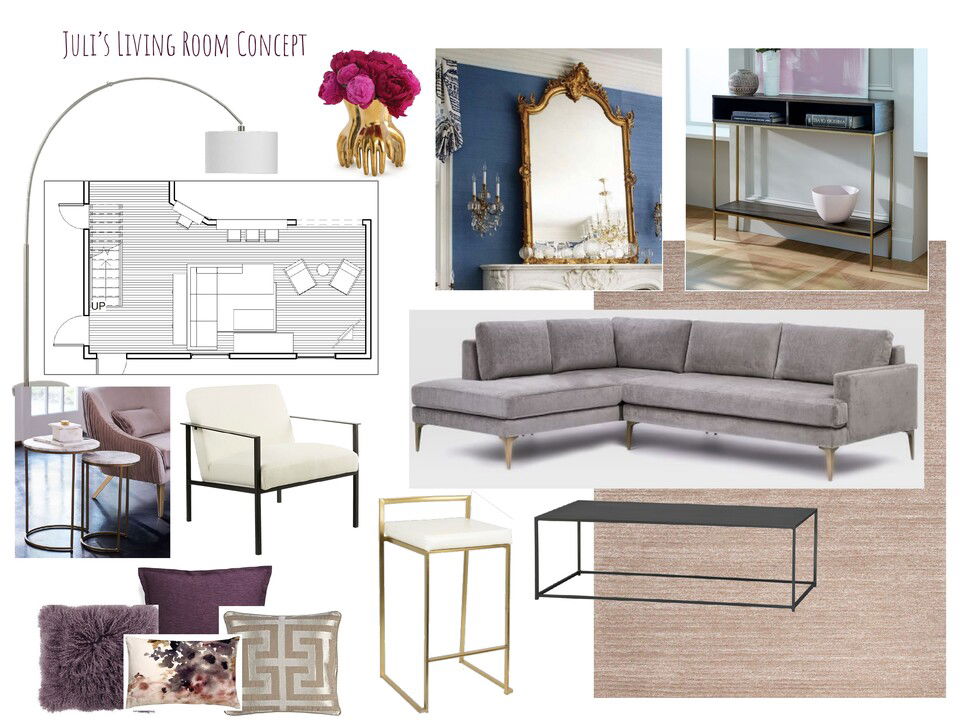 Contemporary Glam Living Room Interior Design Lynda N Moodboard 1 thumb